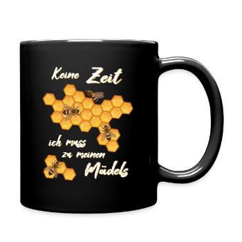 Imker Honig Bienen - Tasse einfarbig - Schwarz - Rechts