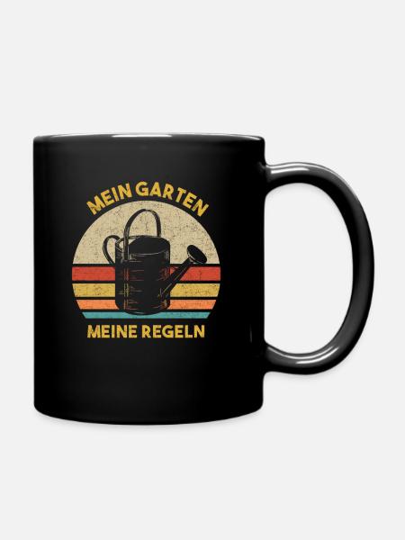 Gartenarbeit - Tasse einfarbig - Schwarz