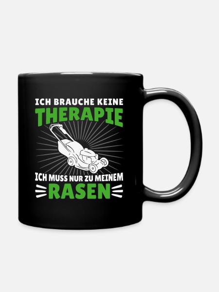 Rasenmäher Gärtner Gärtnerei Gartenarbeit - Tasse einfarbig - Schwarz