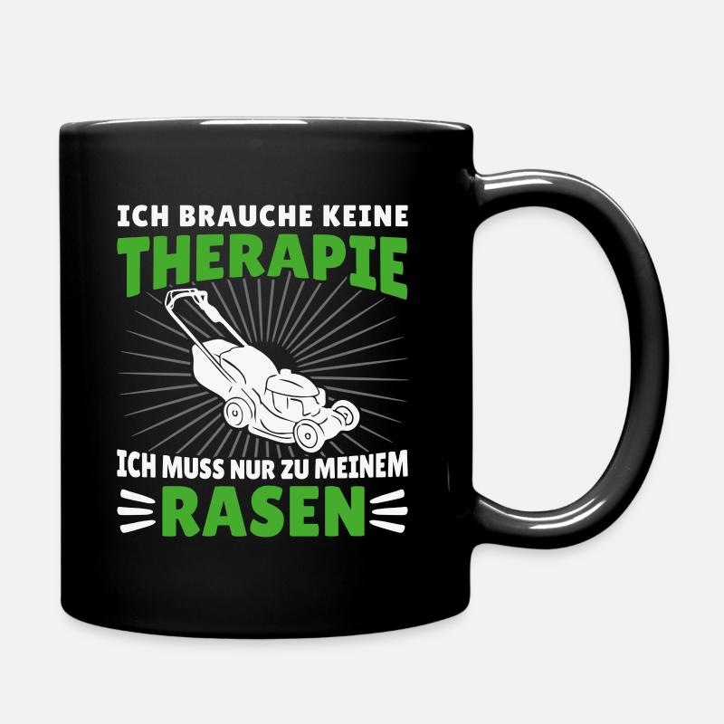 Rasenmäher Gärtner Gärtnerei Gartenarbeit - Tasse einfarbig - Schwarz