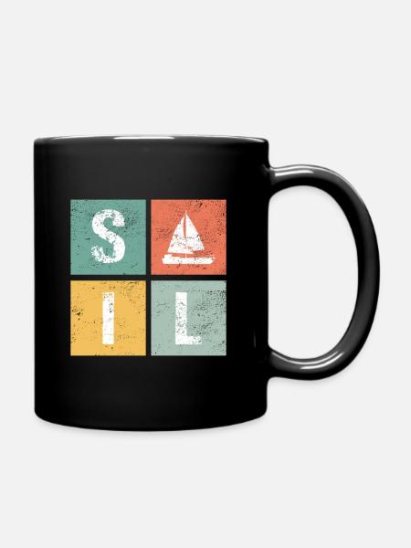 Sailing Segeln Segel Bott - Tasse einfarbig - Schwarz