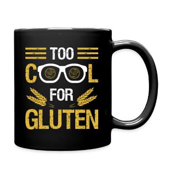 Gluten celiac gluten free gift - Full Colour Mug - black - Right