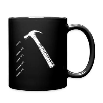 Marteau et clous - Mug uni - noir - Droite