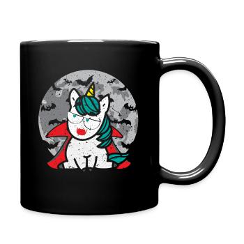 Vampire licorne vampire dents suceur de sang Halloween - Mug uni - noir - Droite