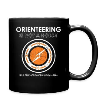 Kein Hobby Compass Orientierungslauf Produkt - Tasse einfarbig - Schwarz - Rechts