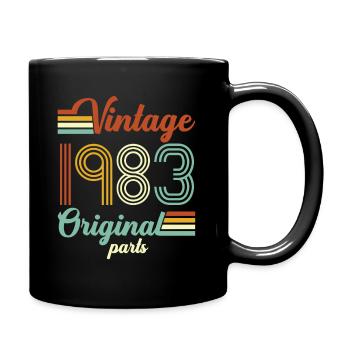 Vintage 1983 Original - Tasse einfarbig - Schwarz - Rechts