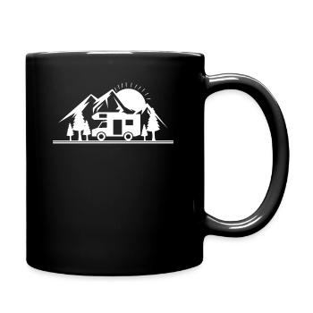 Cadeau de camping-car caravane - Mug uni - noir - Droite
