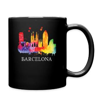 Barcelone - Mug uni - noir - Droite