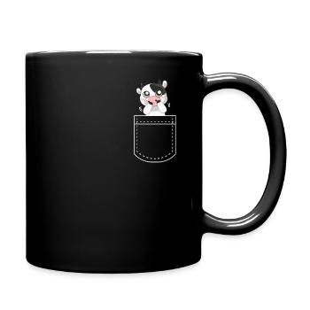 Kuh - Tasse einfarbig - Schwarz - Rechts