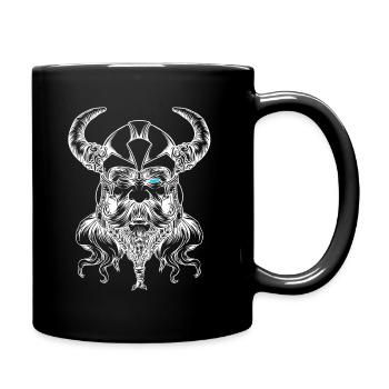 Viking Norse Odin Warrior Viking Gift - Full Colour Mug - black - Right