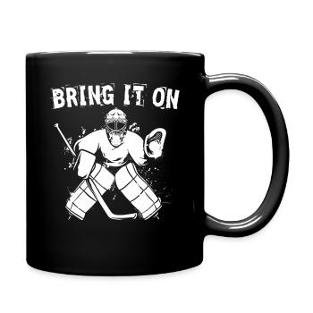 Eishockey Goalie Bring it on - Tasse einfarbig - Schwarz - Rechts