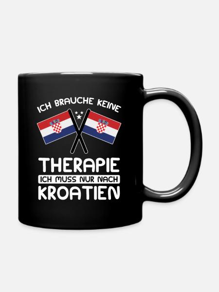 Kroatien Geschenk - Tasse einfarbig - Schwarz