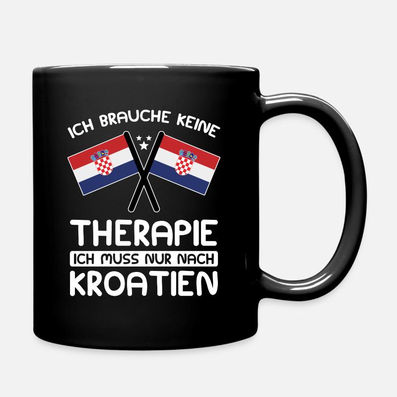 Kroatien Geschenk - Tasse einfarbig - Schwarz