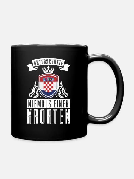 Kroatien Patriot Europa - Tasse einfarbig - Schwarz