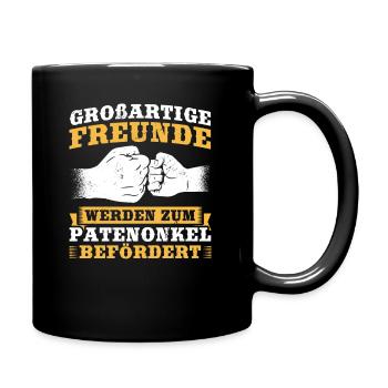 Großartige Freunde Patenonkel Onkel Taufe Pate - Tasse einfarbig - Schwarz - Rechts