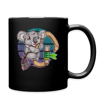 klettern Koala Bouldern - Tasse einfarbig - Schwarz - Rechts