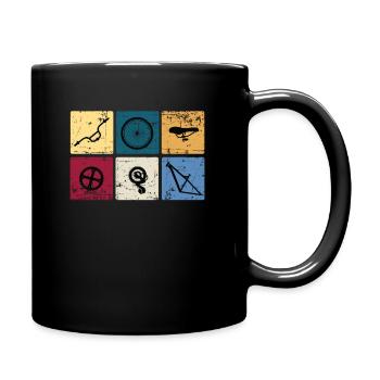 Vélo VTT pièces de vélo motif de composants de vélo - Mug uni - noir - Droite