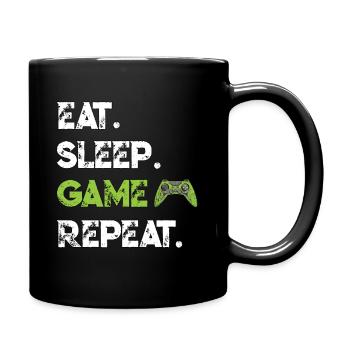 EAT SLEEP Game Repeat Gamer Gift - Mug uni - noir - Droite