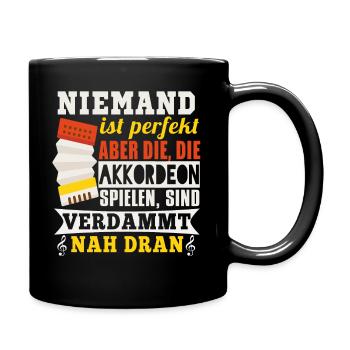 Die Die Akkordeon Spielen Sind Perfekt - Tasse einfarbig - Schwarz - Rechts