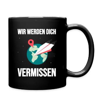 Will miss you saying farewell emigration - Full Colour Mug - black - Right