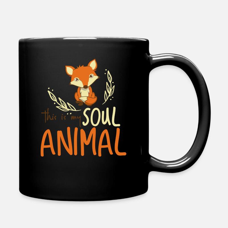 Fox Soul Animal - Tasse einfarbig - Schwarz