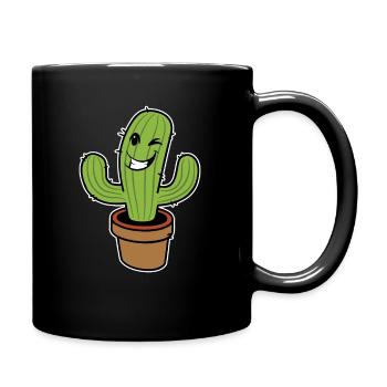 Kaktus - Tasse einfarbig - Schwarz - Rechts