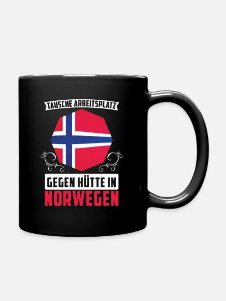 Norwegen Norweger - Tasse einfarbig - Schwarz