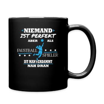 Faustball Fausballspieler Perfekt Fistball Motiv - Tasse einfarbig - Schwarz - Rechts