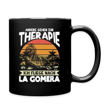 La Gomera Therapie Urlaub Kanaren Auswandern - Tasse einfarbig - Schwarz - Rechts
