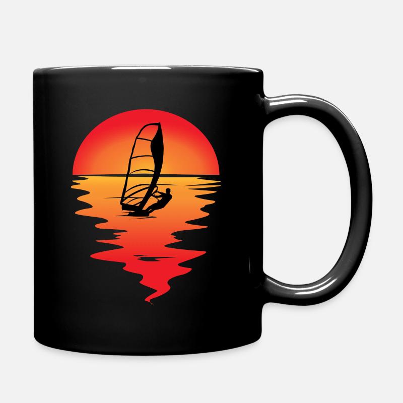 Windsurfer Sunset Windsurfing Windsurfing Gift - Mug uni - noir