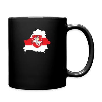 Belarus Pagonya Flagge Pagonia Weißrussland - Tasse einfarbig - Schwarz - Rechts