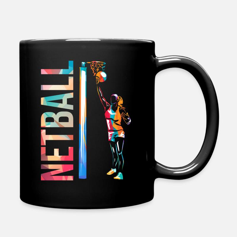 Netball - Full Colour Mug - black