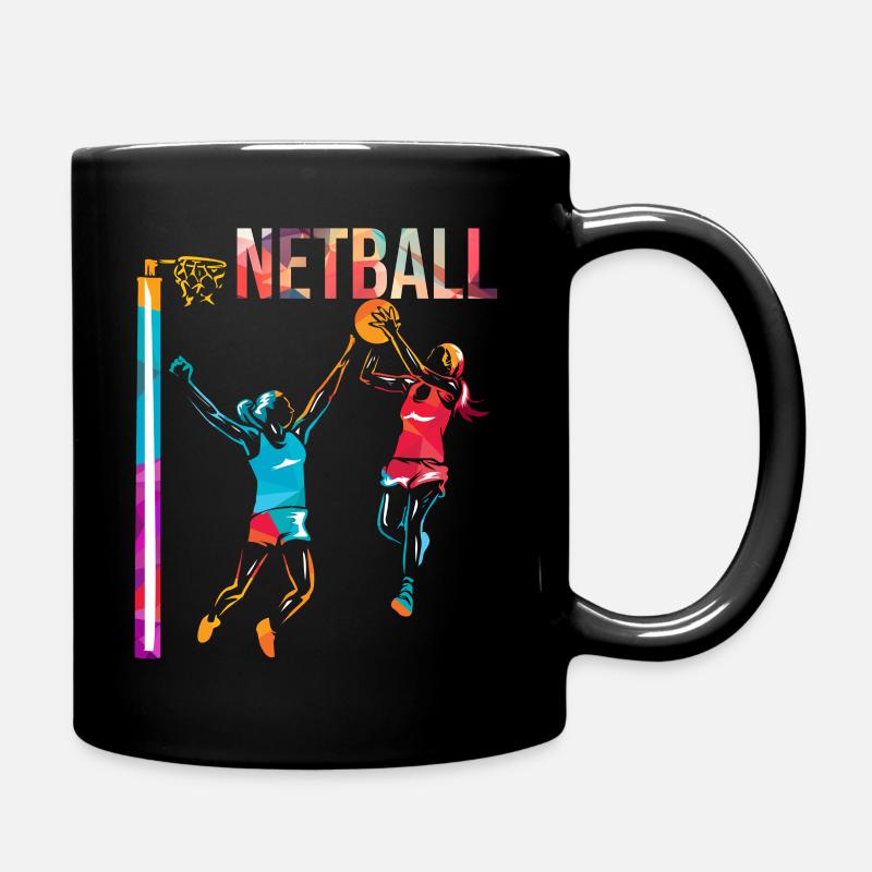 Netball - Full Colour Mug - black