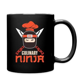 Kochen Koch Küche Chefkoch Köchin Essen Geschenk - Tasse einfarbig - Schwarz - Rechts