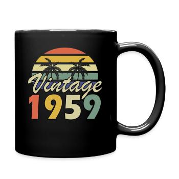 Vintage seit 1959 Geburtstag 1959 Jahr Geschenk - Tasse einfarbig - Schwarz - Rechts