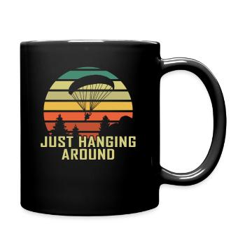 Juste accrocher un cadeau drôle de parapente - Mug uni - noir - Droite