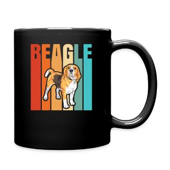 Beagle - Tasse einfarbig - Schwarz - Rechts