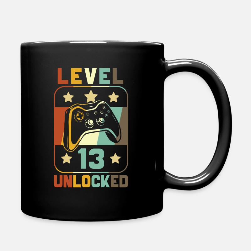 Level 13 Unlocked - Tasse einfarbig - Schwarz