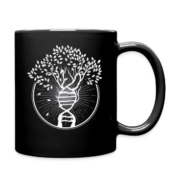 Tree gift, DNA design, Genetics design print - Full Colour Mug - black - Right