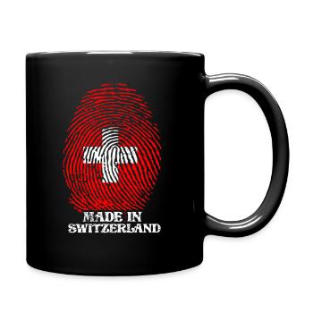 Suisse - Fabriqué en Suisse - Mug uni - noir - Droite