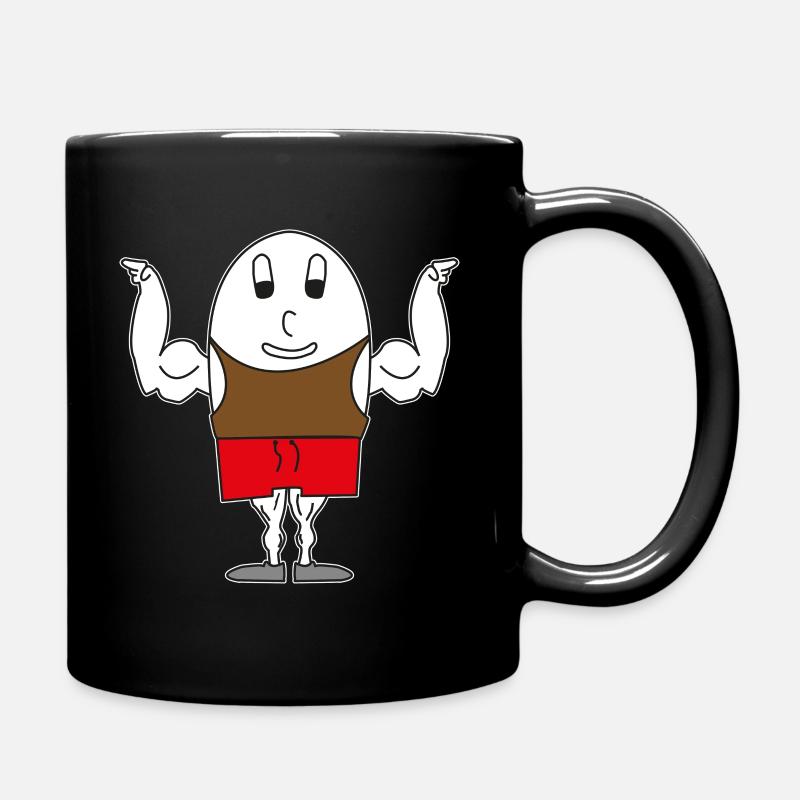 Ei Muskelmann - Tasse einfarbig - Schwarz