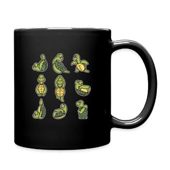 Doux yoga tortue zoo animal amateur - Mug uni - noir - Droite