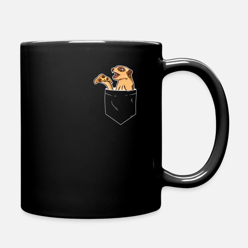 Erdmännchen Surikate Mangusten Brusttasche - Tasse einfarbig - Schwarz