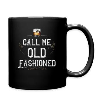 Call Me Old Fashioned Design Bithday Gift Whisky - Mug uni - noir - Droite