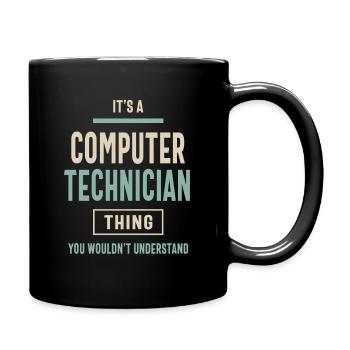 Titre du poste de technicien en informatique hommes femmes cadeau - Mug uni - noir - Droite