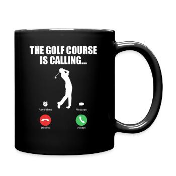 Le parcours de golf appelle un cadeau de golfeur cool - Mug uni - noir - Droite