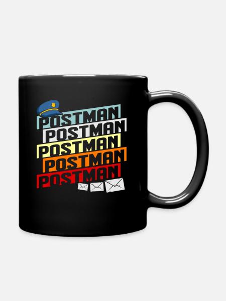 Post Briefträger Post Spruch Brief Postbote Gesche - Tasse einfarbig - Schwarz