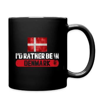Danemark drapeau drapeau danois scandinavie vacances - Mug uni - noir - Droite