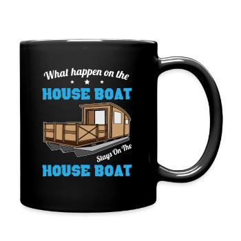Quoi qu’il arrive sur la péniche - Boating - Mug uni - noir - Droite