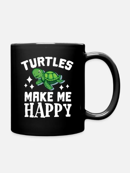 Schildkröte - Tasse einfarbig - Schwarz